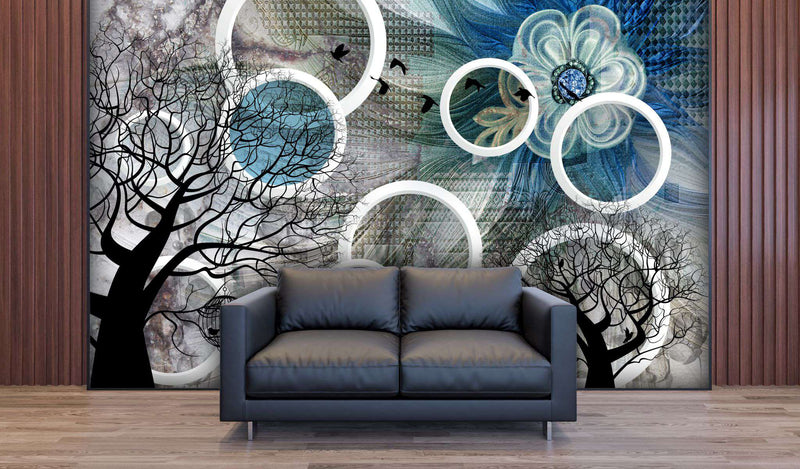 Abstract Circles, Trees, and Jewel Tones