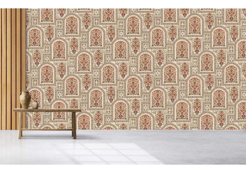 Arched Floral Tapestry Wallpaper