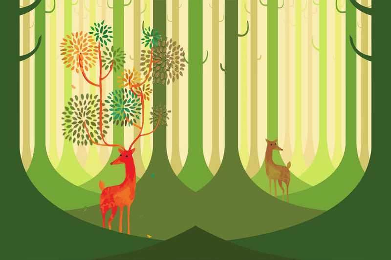Enchanting Forest Deer Wallpaper