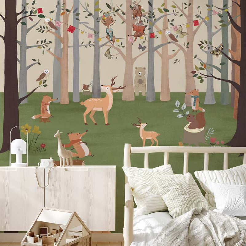 Enchanting Forest Friends Wallpaper Mural