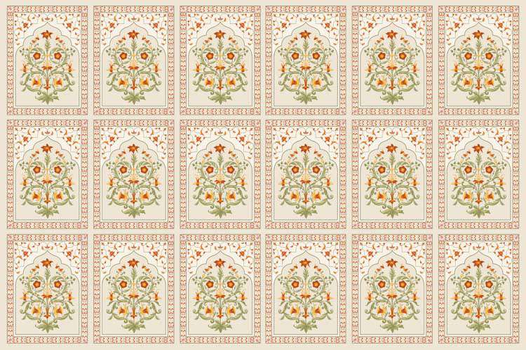 Mughal Archway Floral Pattern