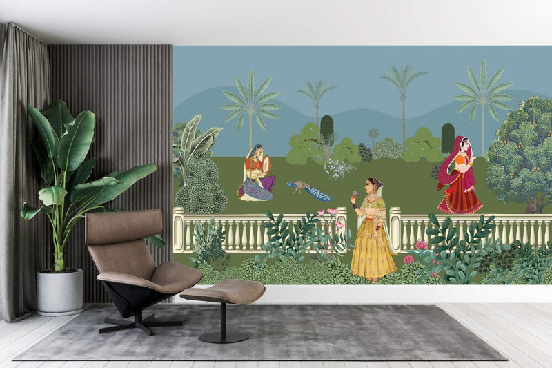 Mughal Garden Paradise Wallpaper Mural