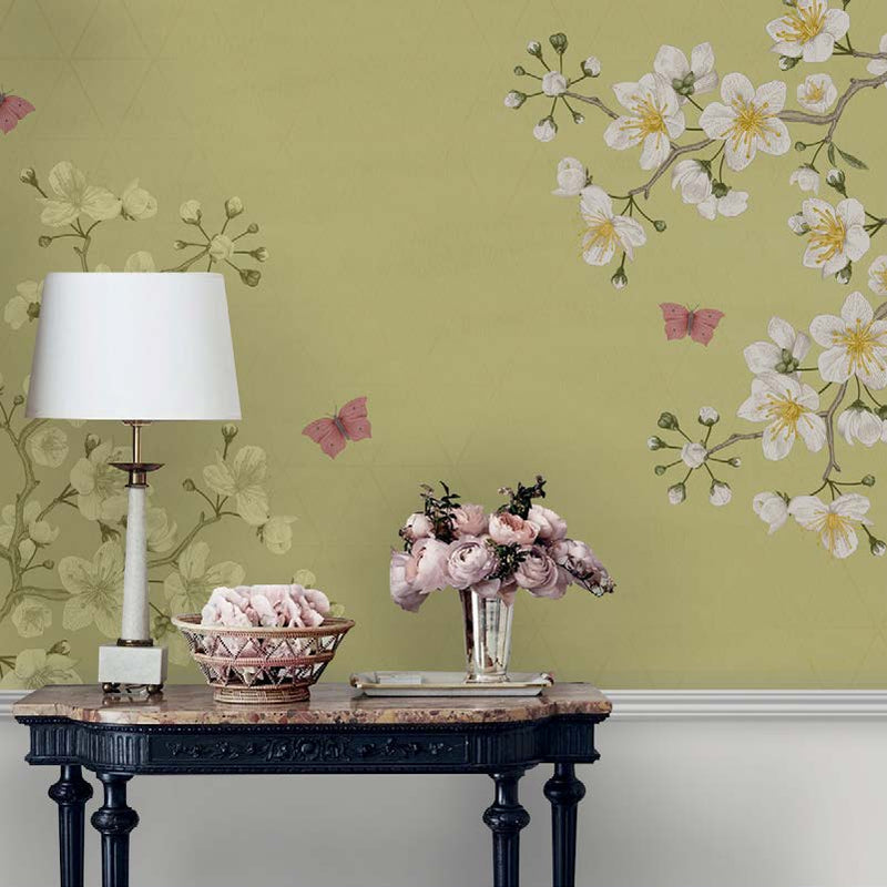 Olive Grove Blossom Wallpaper