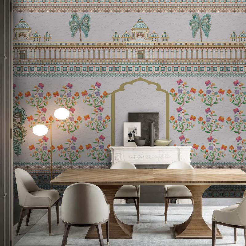 Palace Garden Floral Wallpaper Mural