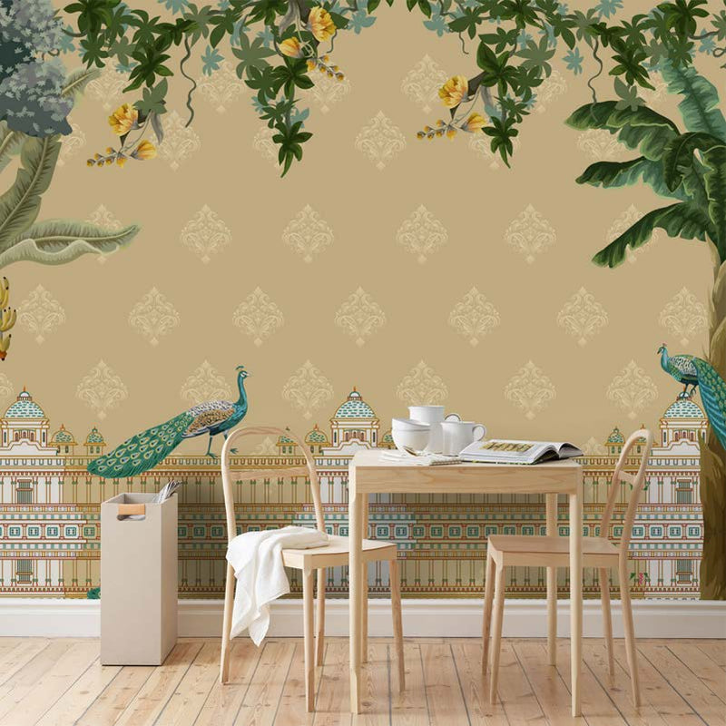 Peacock Palace Paradise Wallpaper