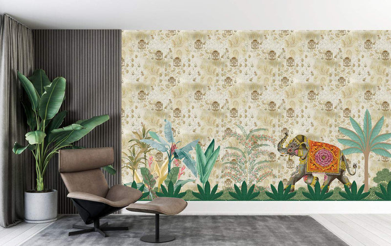 Regal Elephant & Tropical Paradise Wallpaper
