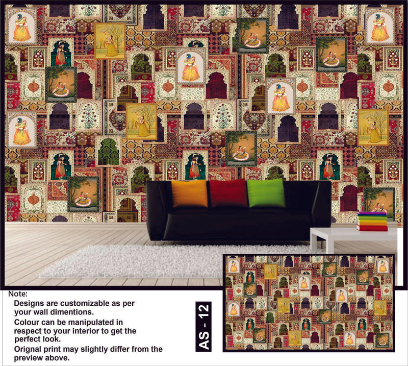 Royal Rajasthani Patchwork Wallpaper