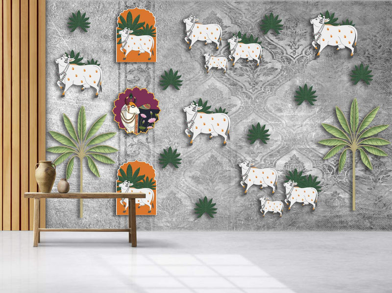 Sacred Cows & Palm Paradise Mural