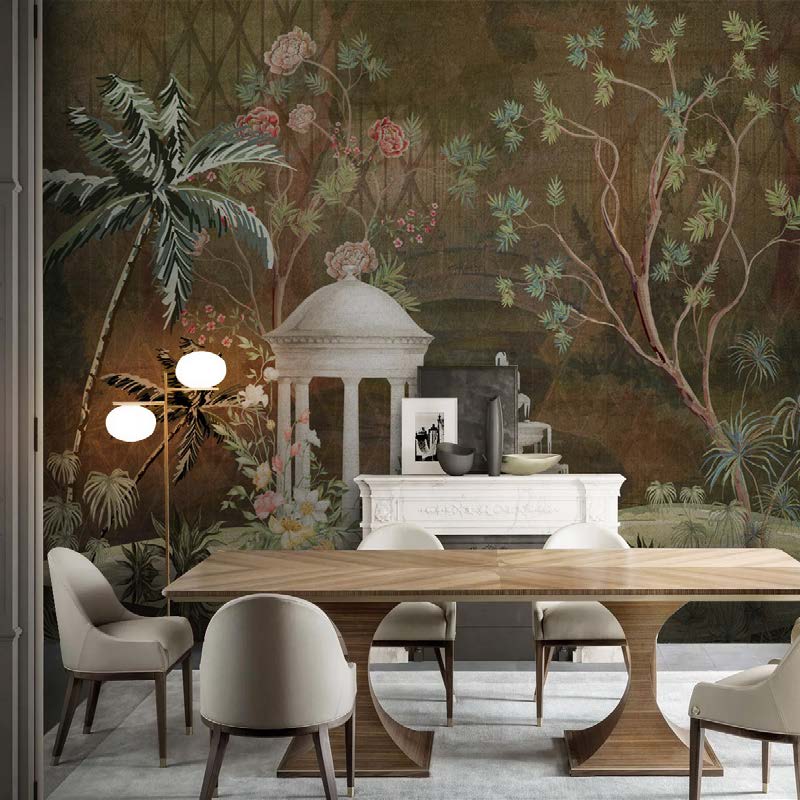 Serene Garden Gazebo Wallpaper Mural