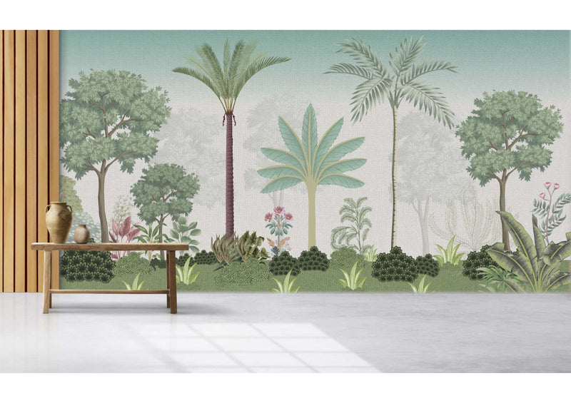 Serene Tropical Garden Escape Wallpaper