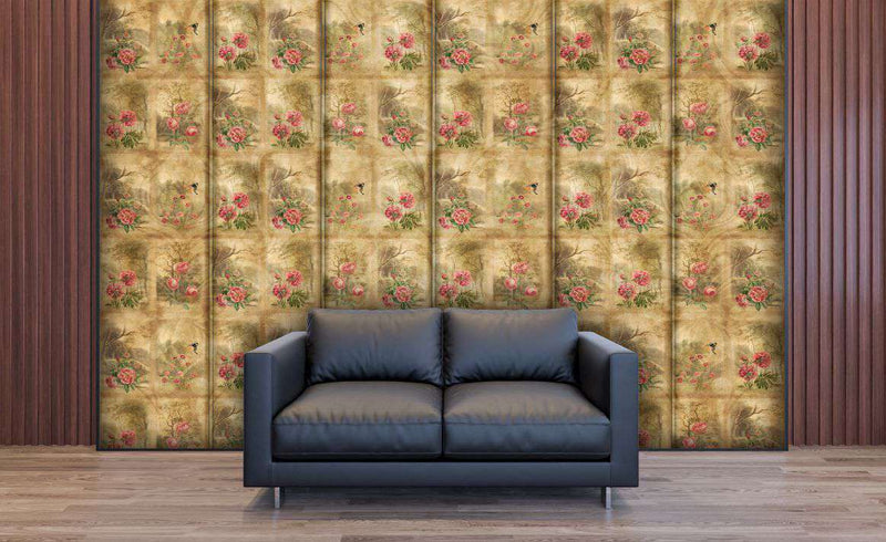 Vintage Rose Garden Wallpaper Mural