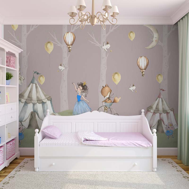 Whimsical Woodland Princess Wallpaper Mural