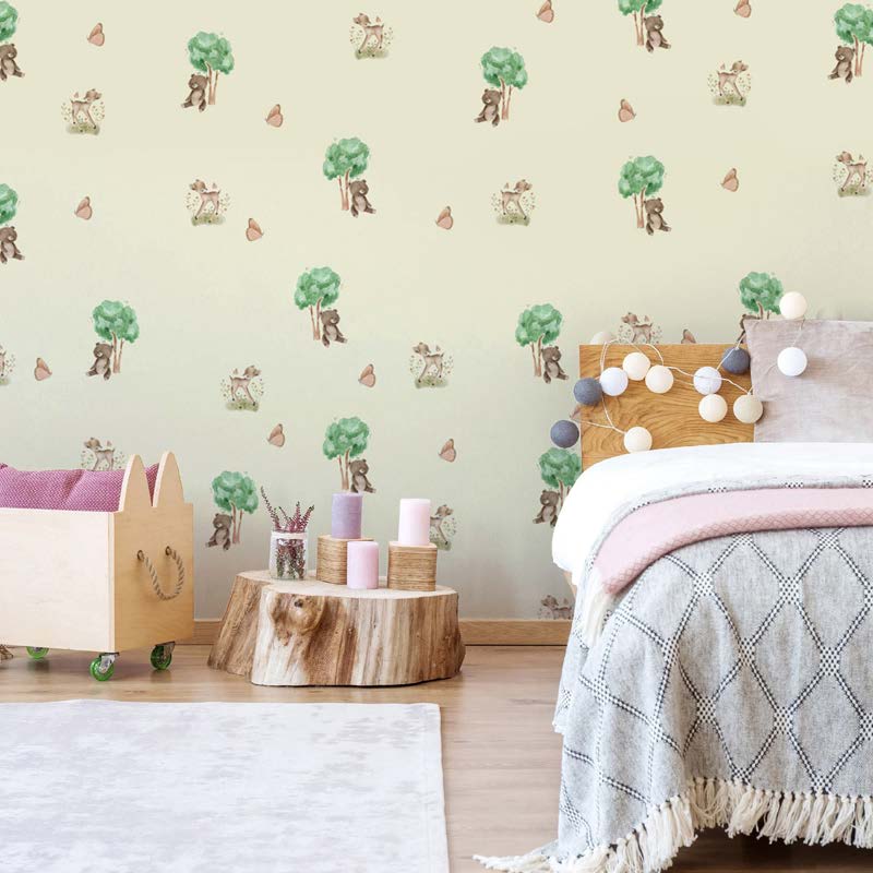 Woodland Friends Nursery Wallpaper