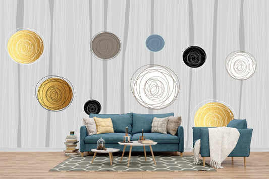 Abstract Swirls and Lines Wallpaper