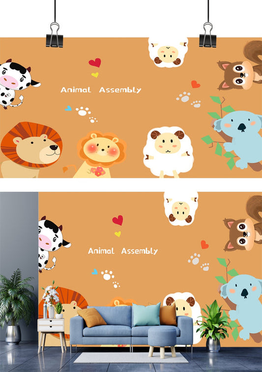 Adorable Animal Friends Wallpaper