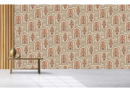 Arched Floral Tapestry Wallpaper