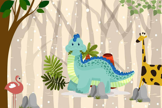 Dino Friends Winter Forest Fun