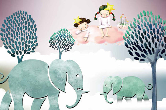 Dreamy Angels & Elephants in a Cloudland