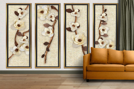 Elegant Blossom Triptych Wallpaper