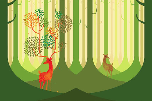 Enchanting Forest Deer Wallpaper