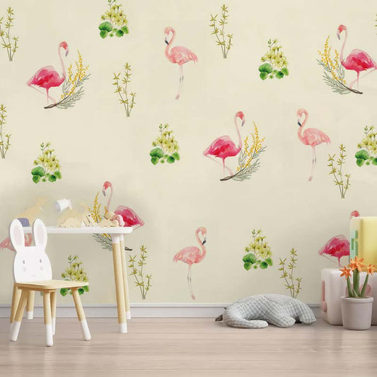 Flamingo Paradise Watercolor Wallpaper