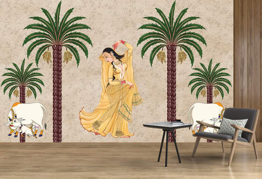 Golden Grace Mughal-Inspired Palm Oasis