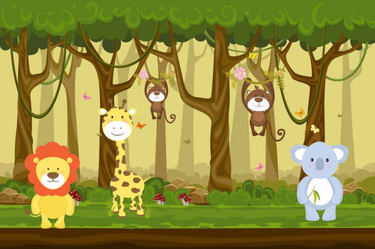 Jungle Friends Safari Wallpaper
