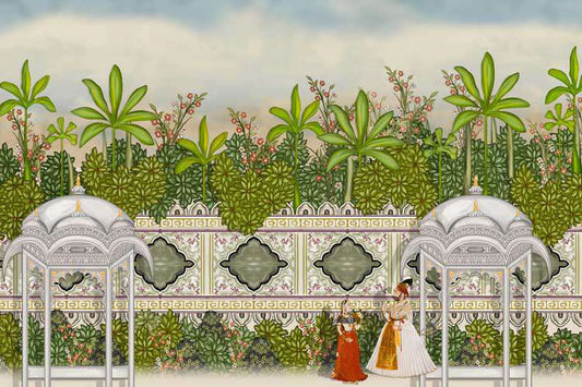 Mughal Garden Paradise Wall Mural
