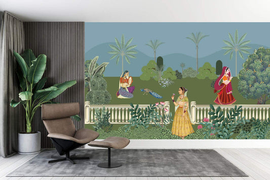 Mughal Garden Paradise Wallpaper Mural