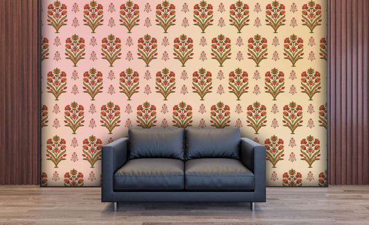 Muted Bloom Ombre Wallpaper