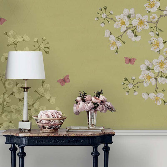 Olive Grove Blossom Wallpaper
