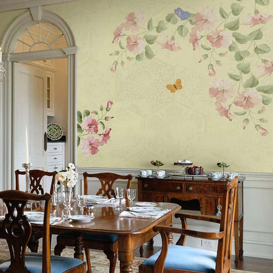 Pastel Blossom & Butterfly Wallpaper