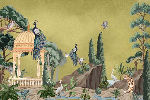 Peacock Paradise Golden Garden Escape