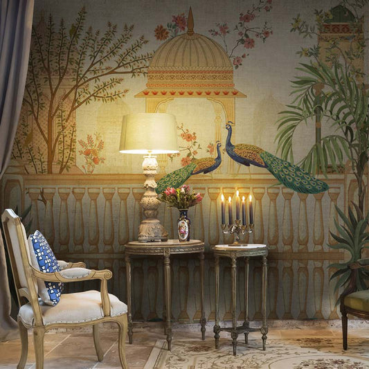 Peacock Paradise Palace Wall Mural