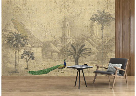 Peacock Paradise Vintage Tropical Escape