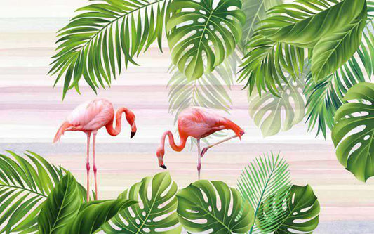 Pink Flamingos & Tropical Paradise