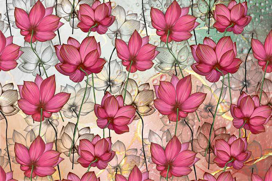 Pink Lotus Blossom Dreamland Wallpaper