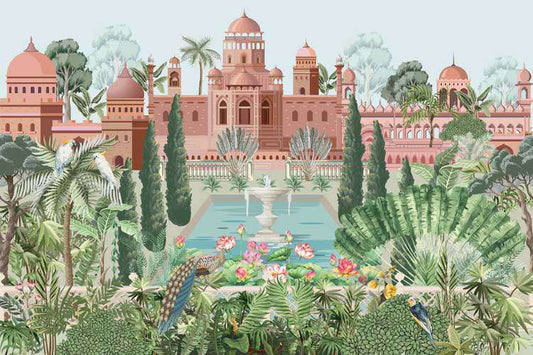 Pink Palace Paradise Exotic Birds & Blooms