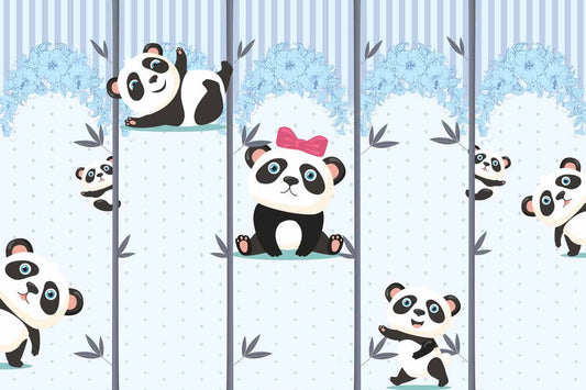 Playful Pandas Bamboo Paradise Wallpaper