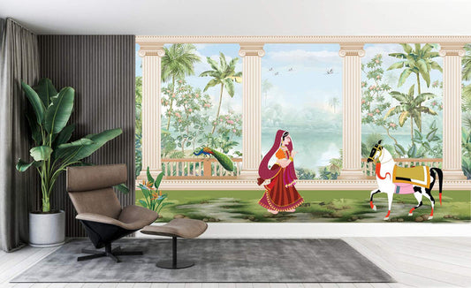 Princess, Peacock, and Palace Gardens