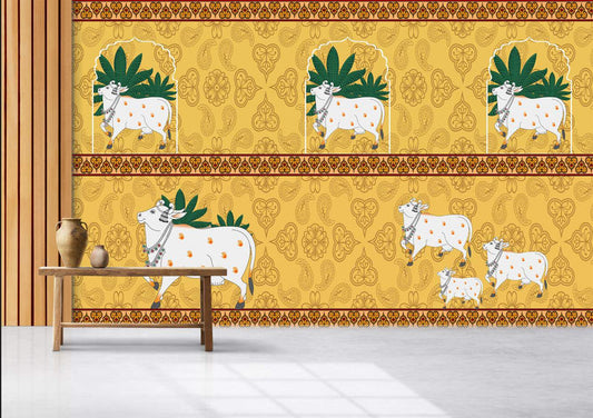 Regal Cows & Paisley Paradise Wallpaper