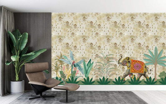 Regal Elephant & Tropical Paradise Wallpaper