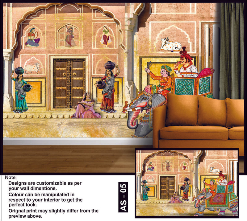 Regal Rajasthan Palace Wall Mural