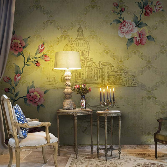 Romantic Italian Garden Wallpaper Mural