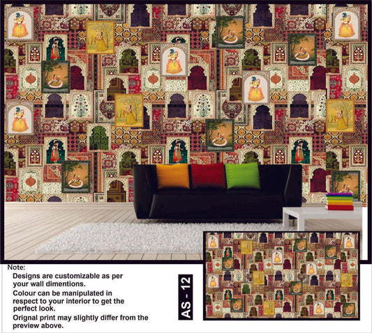 Royal Rajasthani Patchwork Wallpaper