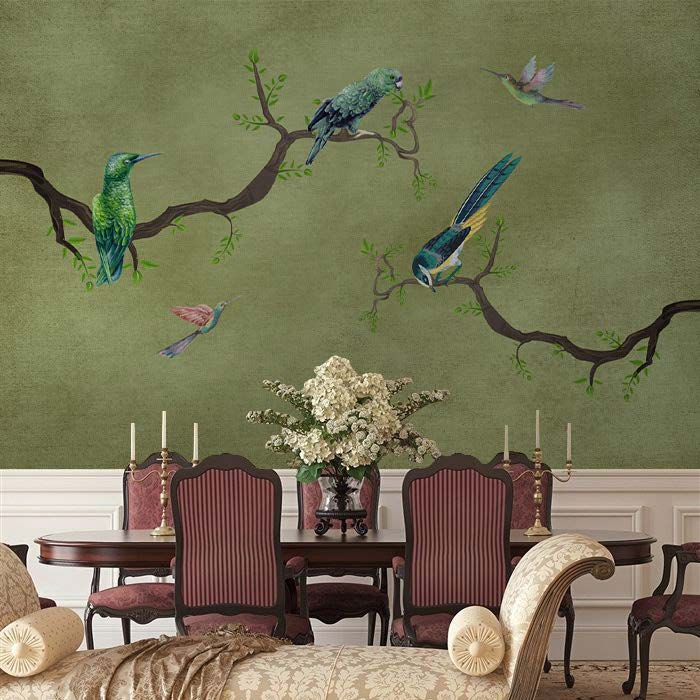 Serene Avian Branch Wallpaper Mural