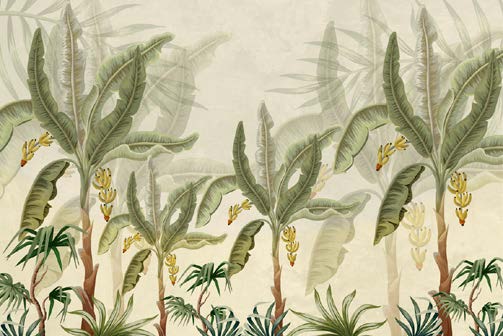 Serene Banana Grove Wallpaper