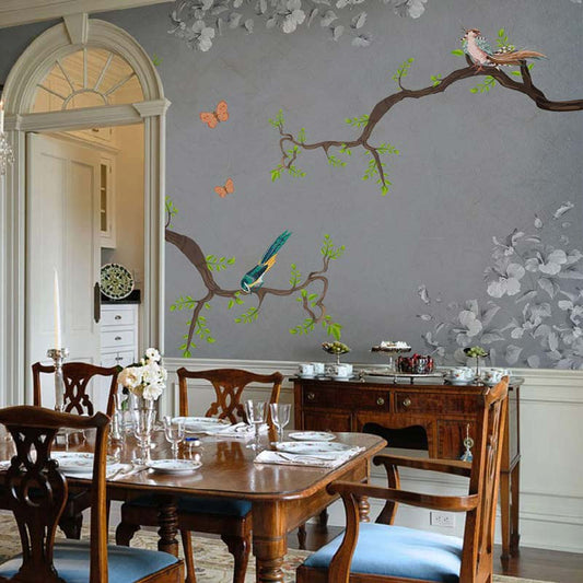 Serene Birds & Blossoms Wallpaper Mural