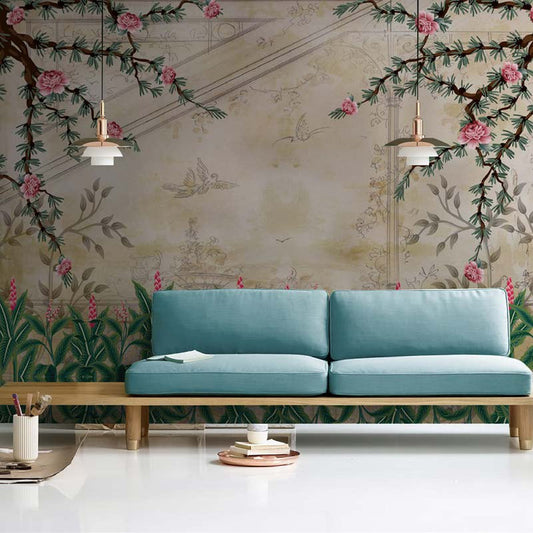 Serene Blossom Garden Mural Wallpaper