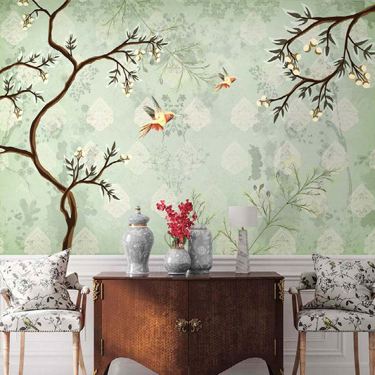 Serene Blossom & Bird Wallpaper Mural